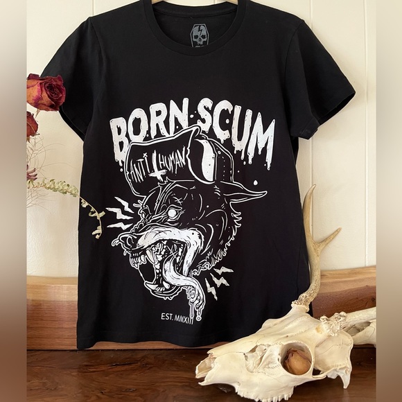 Born Scum//Anti Human Womens Tee - Picture 1 of 2